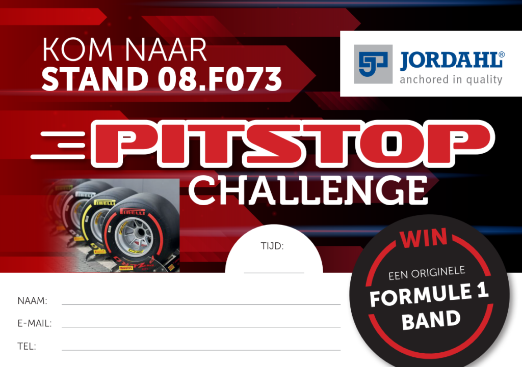 Win een originele Formule 1 band - Jordahl Gevelverankering.